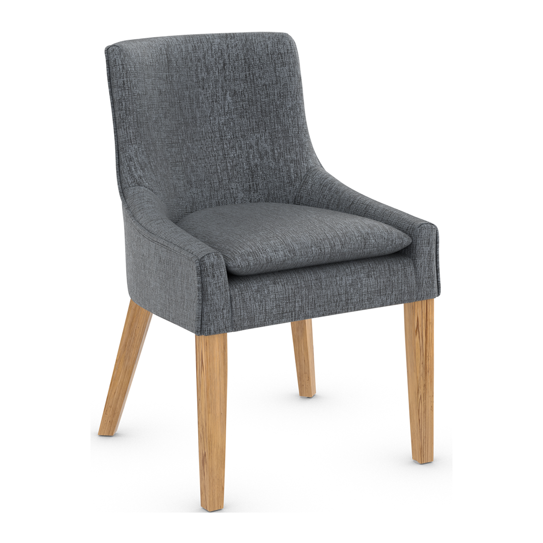 Fabric Dining Chair With Oak Wooden Legs - Claridge