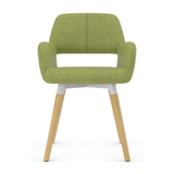 Fabric Dining Chair With Oak Wooden Legs - Oxted