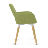 Fabric Dining Chair With Oak Wooden Legs - Oxted