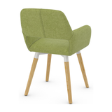 Fabric Dining Chair With Oak Wooden Legs - Oxted