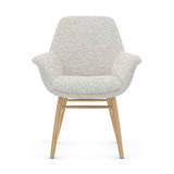 Fabric Dining Chair With Oak Wooden Legs - Radnor