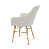 Fabric Dining Chair With Oak Wooden Legs - Radnor