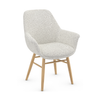 Fabric Dining Chair With Oak Wooden Legs - Radnor