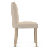 Fabric Dining Chair With Oak Wooden Legs - Stanhope