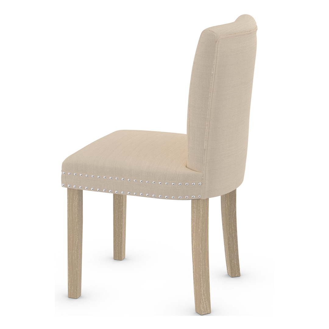 Fabric Dining Chair With Oak Wooden Legs - Stanhope