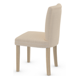 Fabric Dining Chair With Oak Wooden Legs - Stanhope