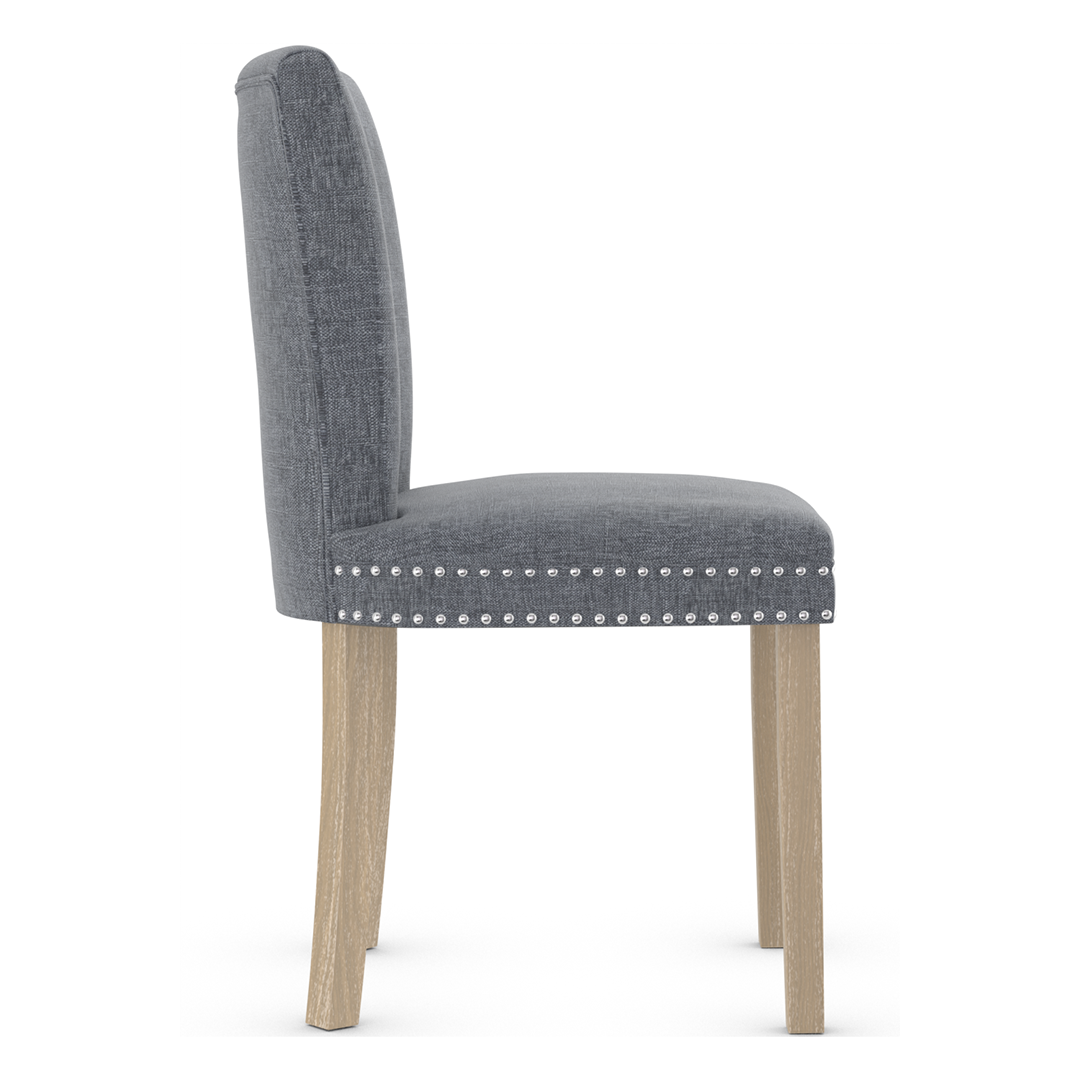 Fabric Dining Chair With Oak Wooden Legs - Stanhope