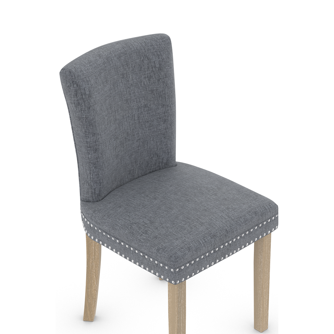 Fabric Dining Chair With Oak Wooden Legs - Stanhope