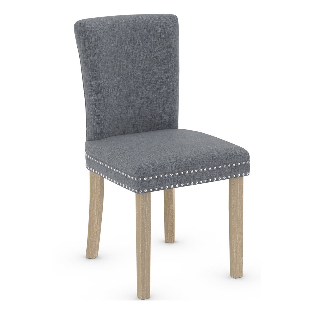 Fabric Dining Chair With Oak Wooden Legs - Stanhope