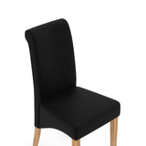 Fabric Dining Chair With Oak Wooden Legs - Yorton