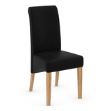 Fabric Dining Chair With Oak Wooden Legs - Yorton