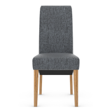 Fabric Dining Chair With Oak Wooden Legs - Yorton