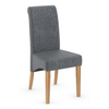 Fabric Dining Chair With Oak Wooden Legs - Yorton