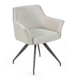 Fabric Dining Chair With Faux Leather Back - Noah