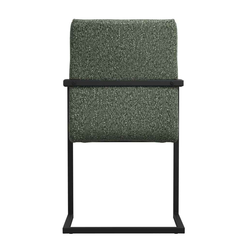 Fabric Dining Chair With Metal Arms And Frame - Cleaver