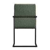 Fabric Dining Chair With Metal Arms And Frame - Cleaver
