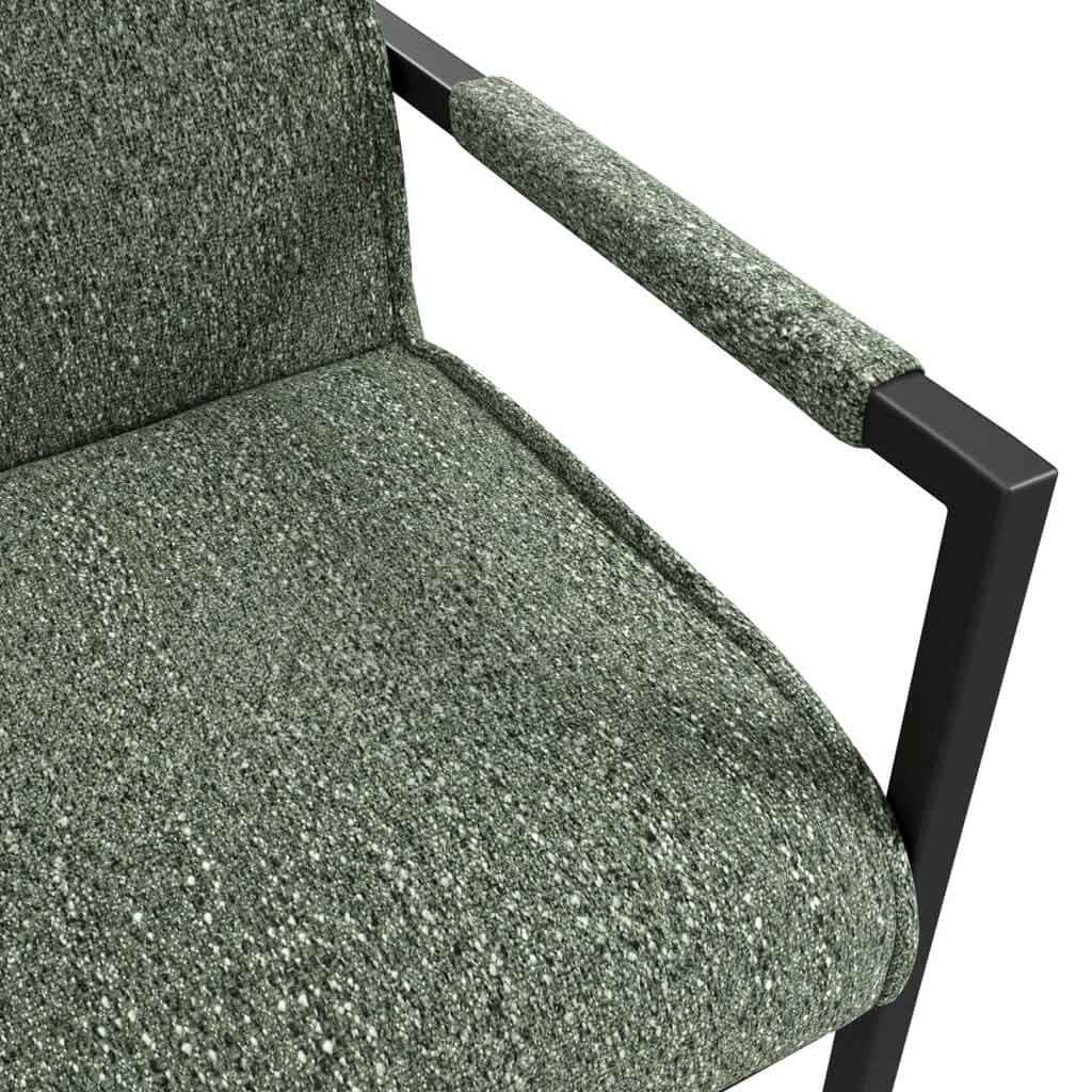 Fabric Dining Chair With Metal Arms And Frame - Cleaver