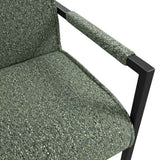 Fabric Dining Chair With Metal Arms And Frame - Cleaver