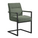Fabric Dining Chair With Metal Arms And Frame - Cleaver