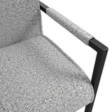 Fabric Dining Chair With Metal Arms And Frame - Cleaver