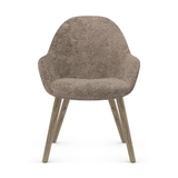 Fabric Dining Chair With Wooden Legs - Harlow