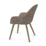 Fabric Dining Chair With Wooden Legs - Harlow