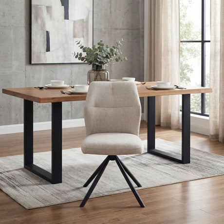 Fabric Dining Chairs 49cm Wide in Set Of 2 - Caen