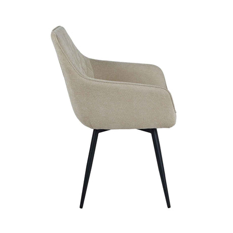 Fabric Dining Chairs 57cm Wide in Set Of 2 - Haven