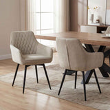 Fabric Dining Chairs 57cm Wide in Set Of 2 - Haven