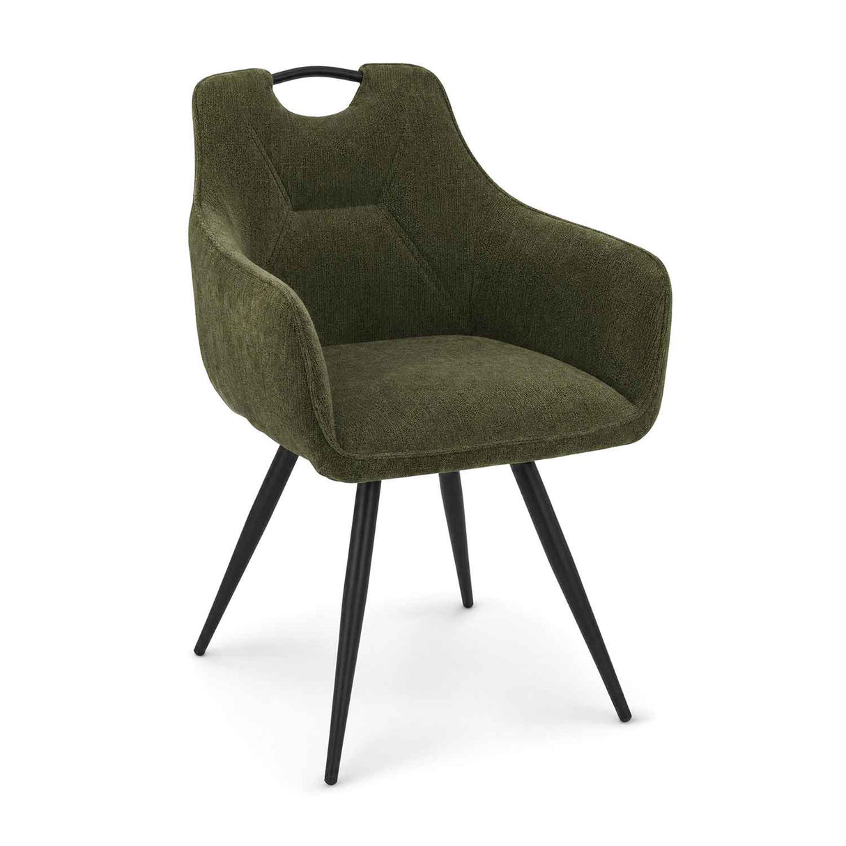 Fabric Dining Chairs 57cm Wide in Set Of 2 - Toulon