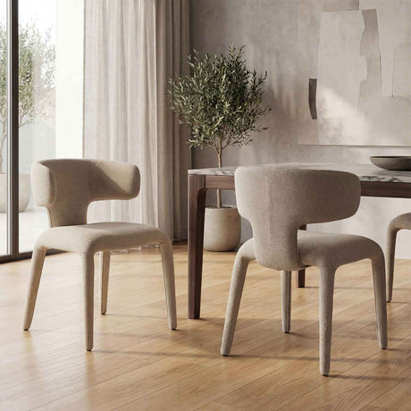 Fabric Dining Chairs 58cm Wide in Set Of 2 - Geneva