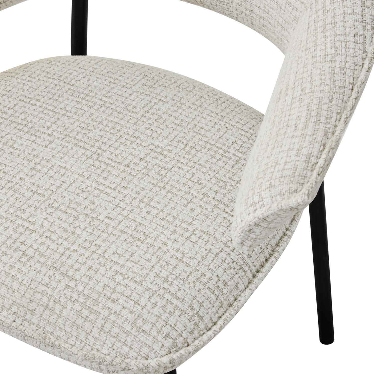 Fabric Dining Chairs 62cm Wide in Set Of 2 - Geneva