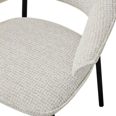 Fabric Dining Chairs 62cm Wide in Set Of 2 - Geneva