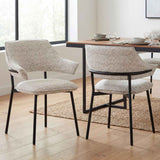 Fabric Dining Chairs 62cm Wide in Set Of 2 - Geneva