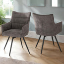 Fabric Dining Chairs Carver Swivel in Set Of 2 - Lewis