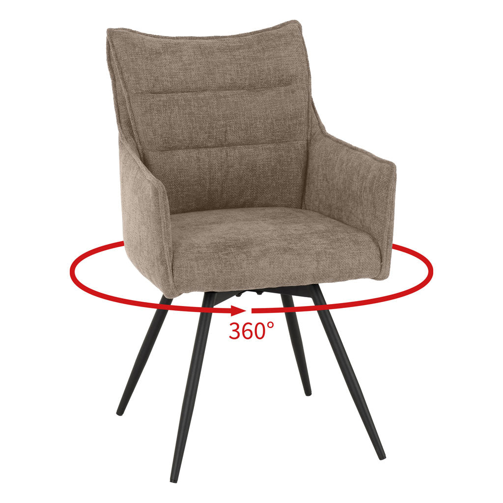 Fabric Dining Chairs Carver Swivel in Set Of 2 - Lewis