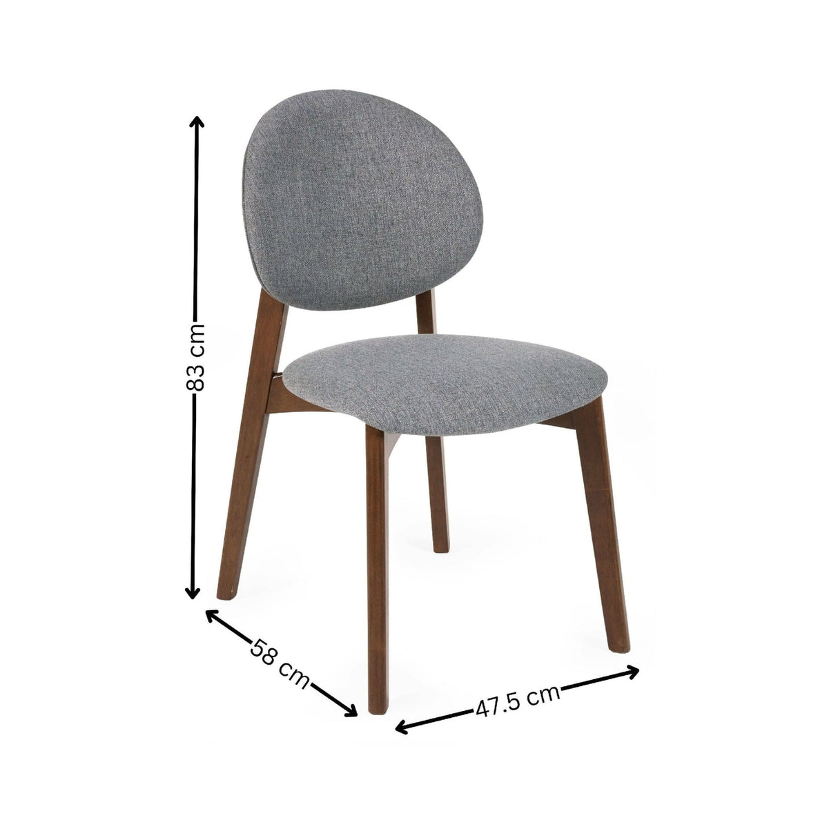 Fabric Dining Chairs in Set Of 2 - Artemis