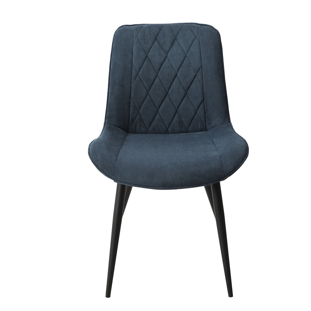 Fabric Dining Chairs in Set Of 2 Diamond Stitch - Aspen