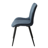 Fabric Dining Chairs in Set Of 2 Diamond Stitch - Aspen