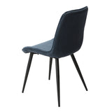 Fabric Dining Chairs in Set Of 2 Diamond Stitch - Aspen