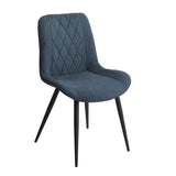 Fabric Dining Chairs in Set Of 2 Diamond Stitch - Aspen