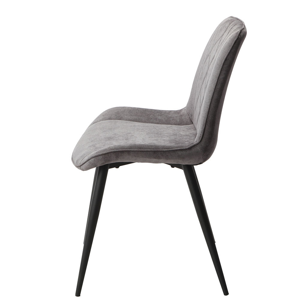 Fabric Dining Chairs in Set Of 2 Diamond Stitch - Aspen