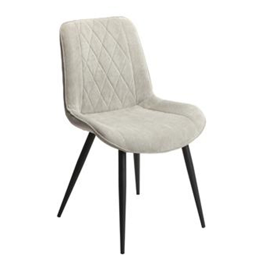 Fabric Dining Chairs in Set Of 2 Diamond Stitch - Aspen