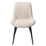 Fabric Dining Chairs in Set Of 2 Diamond Stitch - Aspen