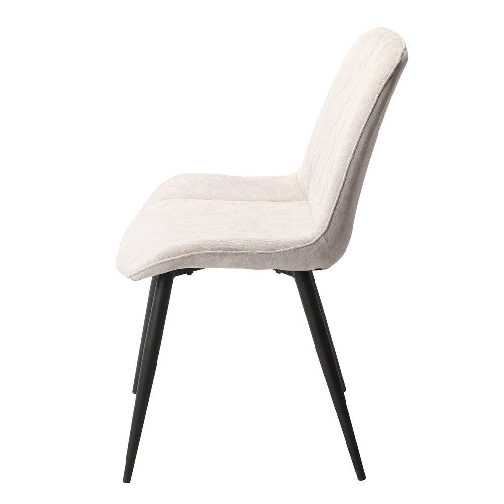 Fabric Dining Chairs in Set Of 2 Diamond Stitch - Aspen