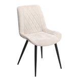 Fabric Dining Chairs in Set Of 2 Diamond Stitch - Aspen