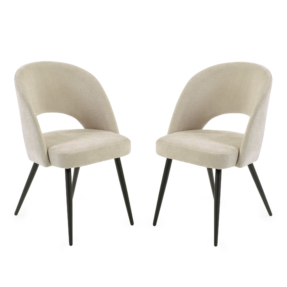 Fabric Dining Chairs in Set Of 2 - Ella