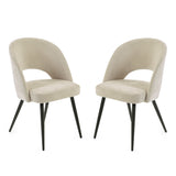 Fabric Dining Chairs in Set Of 2 - Ella