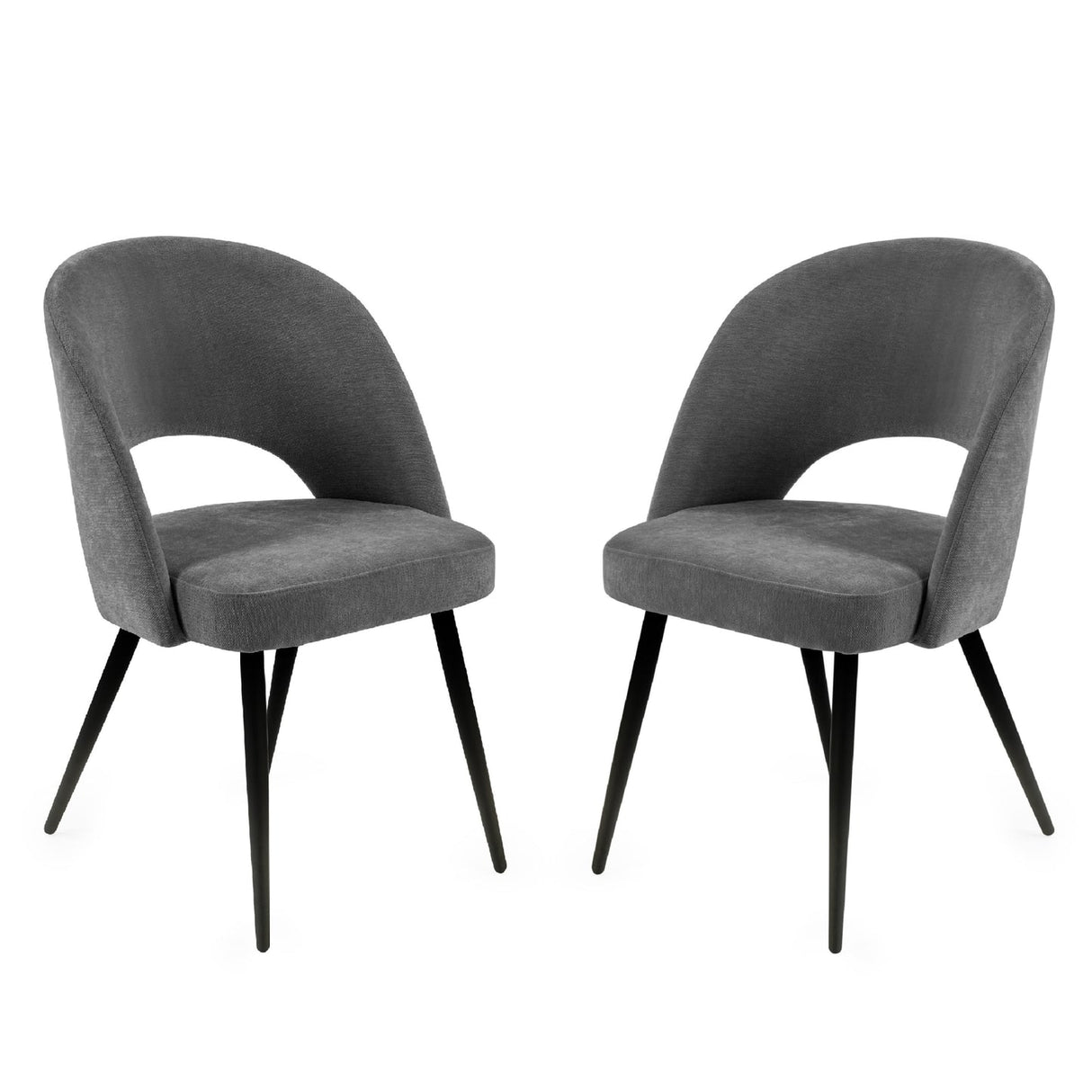 Fabric Dining Chairs in Set Of 2 - Ella
