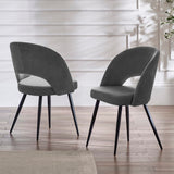 Fabric Dining Chairs in Set Of 2 - Ella